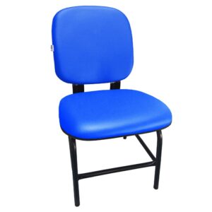 Cadeira Cadeirão Reforçado Para Obeso Plus Size 170 Kg Anatômica Courvin Azul