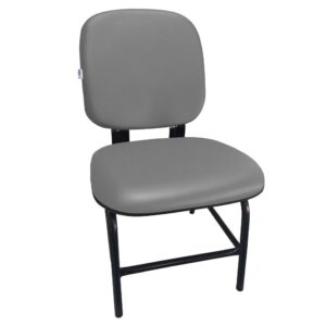 Cadeira Cadeirão Reforçado Para Obeso Plus Size 170 Kg Anatômica Courvin Cinza